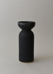 Medium Oko Vase in Charcoal Stripe - Victoria Morris